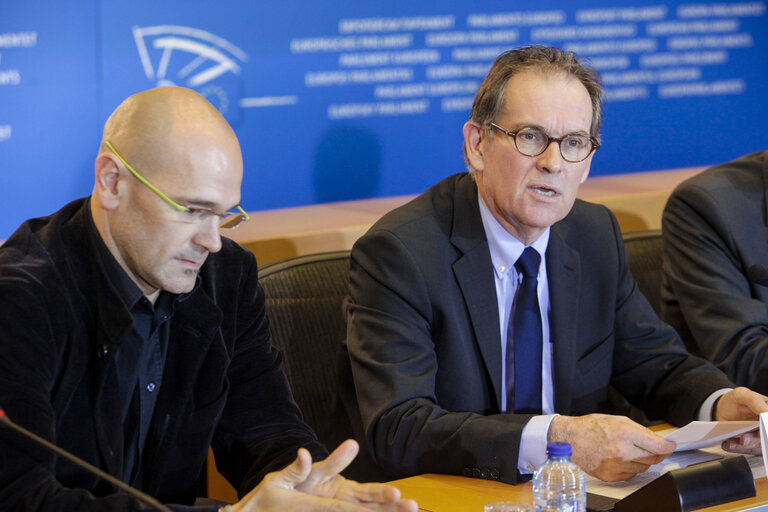 Photo 15: Press conference by Vice-Chair of the Committee on Fisheries, on the outcome of the final trilogue meeting on the European Maritime and Fisheries Fund (EMFF)