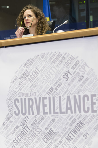 Photo 8: LIBE Committee meeting.  Inquiry hearing on Electronic mass surveillance of EU citizens.  Statement by Mr Glenn GREENWALD