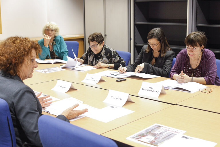 Foto 2: Members of the FMA meet with Helene FLAUTRE after their stay in Turkey.