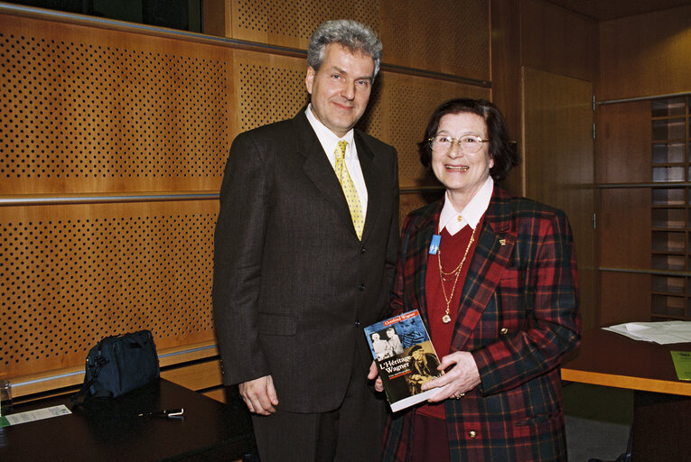 Photo 20: German multimedia director and publicist Gottfried WAGNER presents his book entitled L'heritage Wagner - Une autobiographie in Brussels