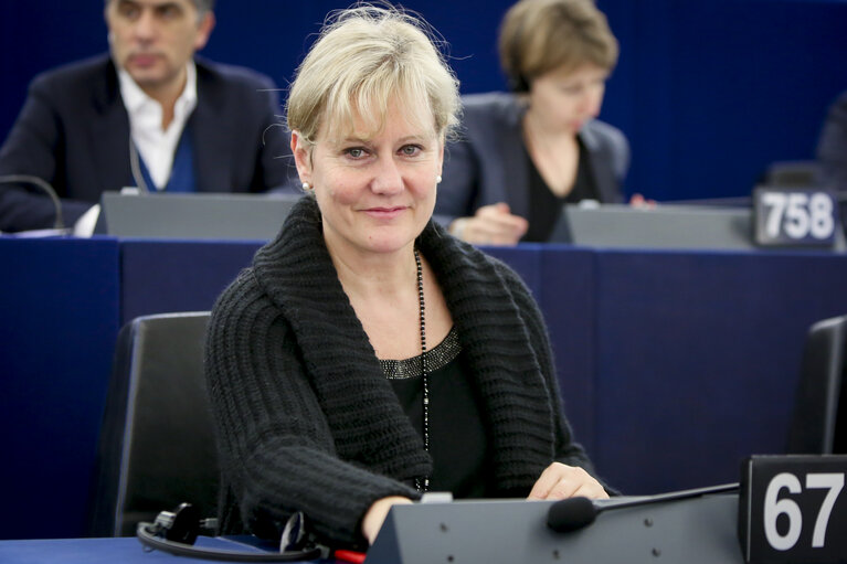 Nadine MORANO in the EP in Strasbourg