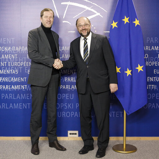 Zdjęcie 2: Martin SCHULZ - EP President meets with Paul MAGNETTE, mayor of Charleroi.