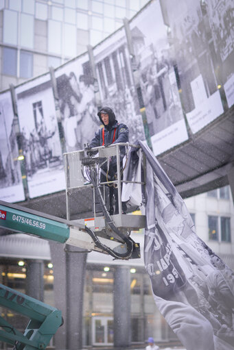Photo 30 : Nobel Peace Prize ceremony: broadcast set up at EP in Brussels