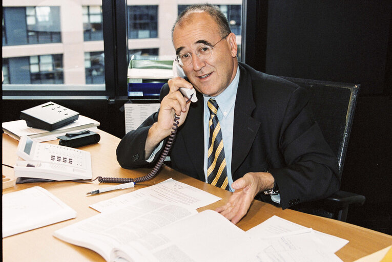 MEP Bernard POIGNANT in the European Parliament in Strasbourg