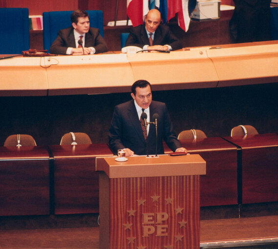 Fotografia 12: Visit of the President of Egypt to the EP in Strasbourg.