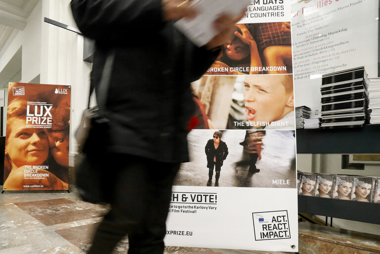 Zdjęcie 16: Screenings of the films competing for the Lux Prize 2013, at the BOZAR cinema in Brussels.