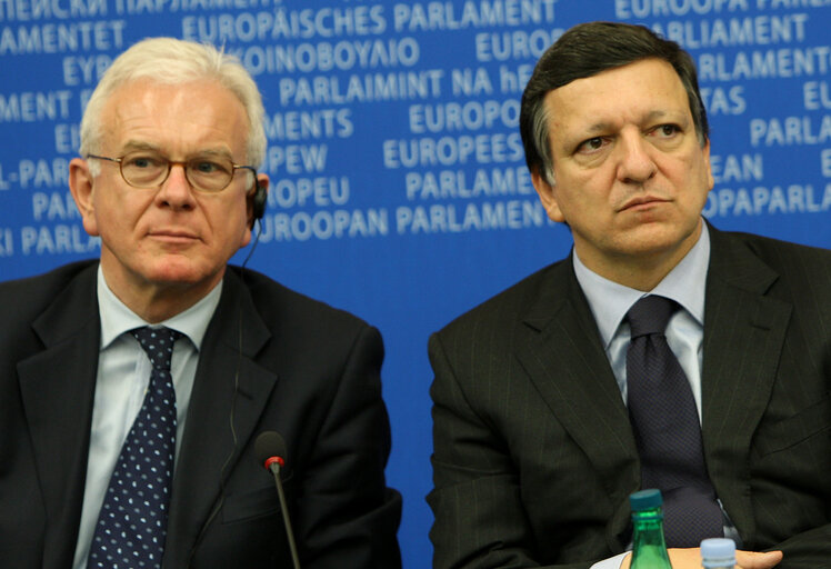 Fotografie 20: Press conference following the visit of the President of France to the EP.