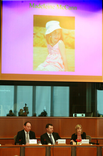 Meeting to present the Missing Child Hotline - A meeting to consider prospects for a Europe-wide alert system for missing or abducted children in presence of Gerry and Kate McCann, whose daughter Madeleine has been missing since May 2007