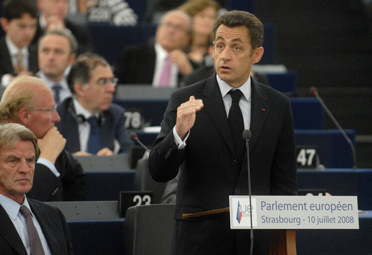 Valokuva 30: Formal sitting during the visit of  the President of France to the EP.