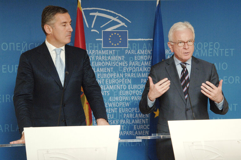 Nuotrauka 7: Press conference following the EP President's meeting with the Prime Minister of the Republic of Montenegro.