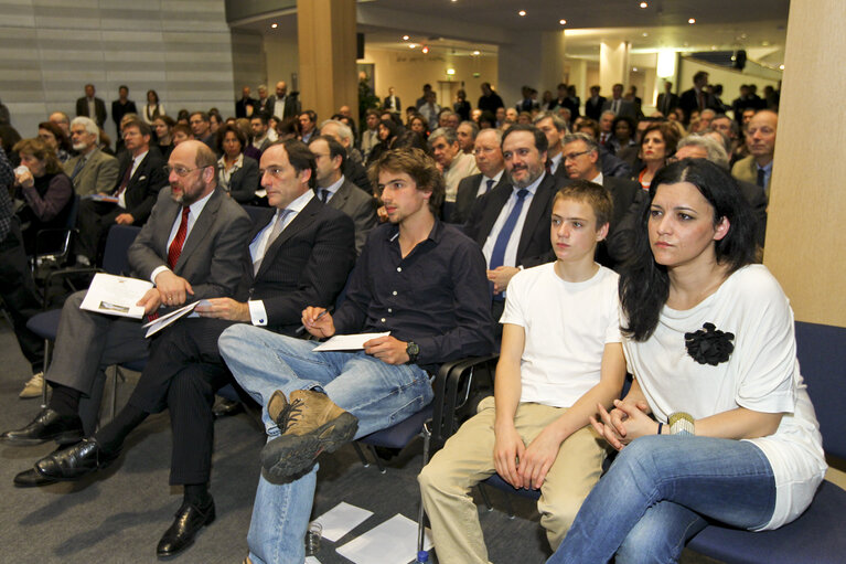 Solemn celebration in memory of Miguel Portas, Member of the European Parliament with the Minister of Foreign Affairs of Portugal