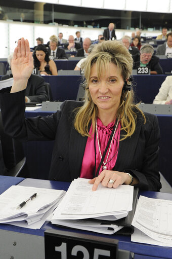 MEP Martina ANDERSON attends a plenary session in Strasbourg