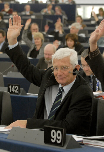 Reinhard RACK MEP in plenary session in Strasbourg.