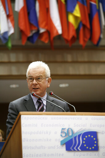 Foto 9: Formal sitting of the European Economic and Social Committee (EESC) for its 50th anniversary in presence of EP President and EC President