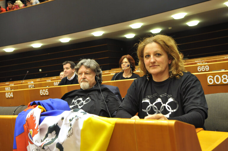 Fotografie 8: Extraordinary plenary session of the EP in Brussels, on the situation in Tibet.