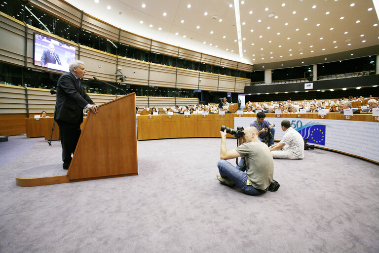 Formal sitting of the European Economic and Social Committee (EESC) for its 50th anniversary in presence of EP President and EC President