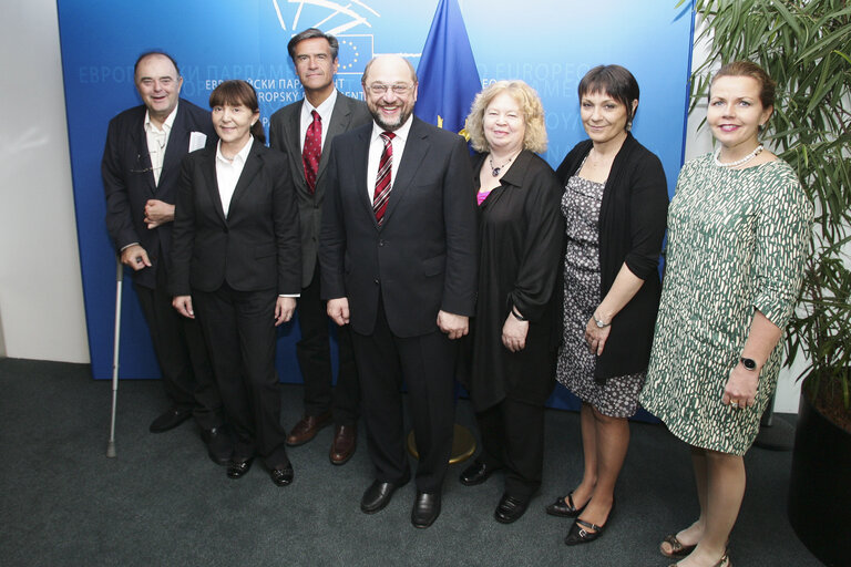 Fotogrāfija 11: EP President meets with MEPs on asylum package