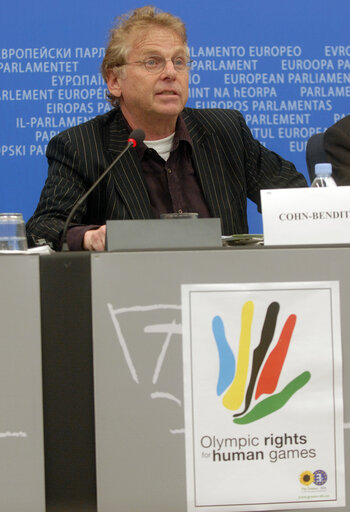 Fotagrafa 5: Press conference on Olympic rights for Human Games in relation to the upcoming Olympic Games in China.