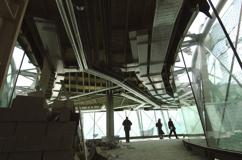 Fotogrāfija 39: Ongoing construction works at the EP building in Brussels.