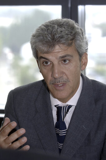 MEP Gerardo GALEOTE attends an interview in Strasbourg