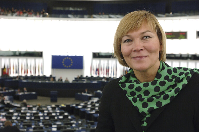 Fotografi 6: Portrait of MEP Ona JUKNEVICIENE in Strasbourg