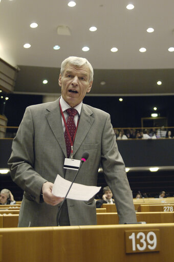 Portrait of MEP Justas Vincas PALECKIS in Brussels