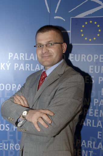 Portrait of MEP Boguslaw ROGALSKI in Brussels