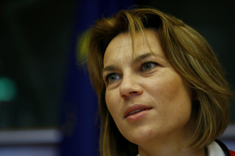 Foto 2: Bilyana Ilieva RAEVA in a meeting at the EP in Brussels.