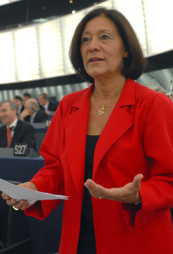 Fotografi 6: MEP Ewa KLAMT takes part in a plenary session in Strasbourg