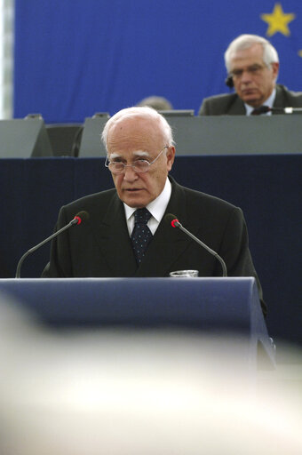 Fotogrāfija 16: Plenary session in Strasbourg - Formal sitting : address by  President of Greece