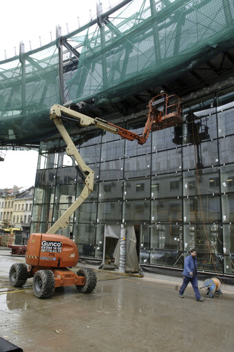 Zdjęcie 27: Ongoing construction works at the EP building in Brussels.