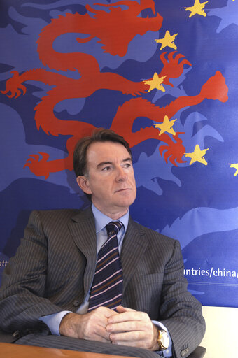 Photo 3: Portrait of European Commissioner Peter MANDELSON in Strasbourg