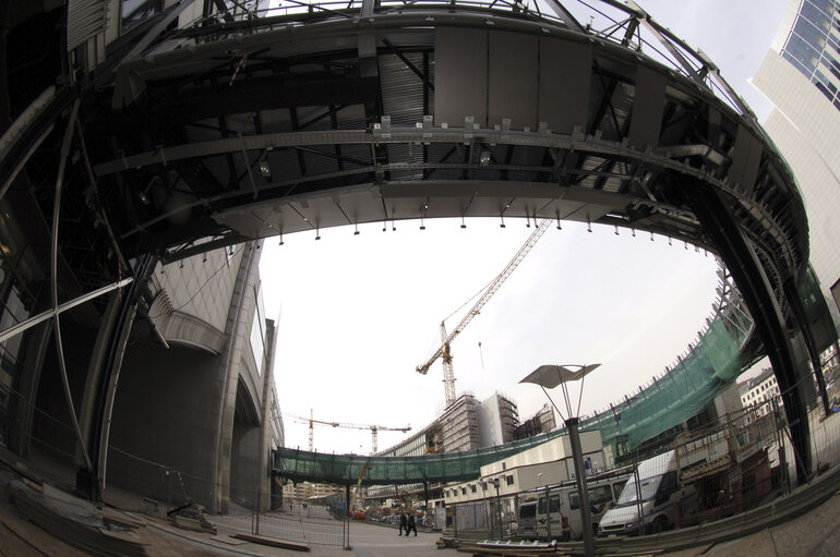 Zdjęcie 24: Ongoing construction works at the EP building in Brussels.