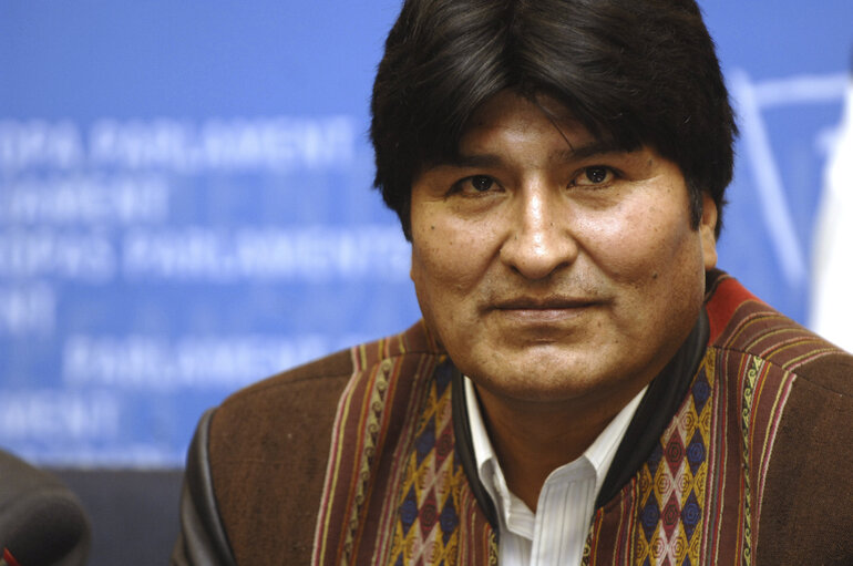 Fotografia 11: EP President holds a news conference with Juan Evo Morales Ayma, President of Bolivia