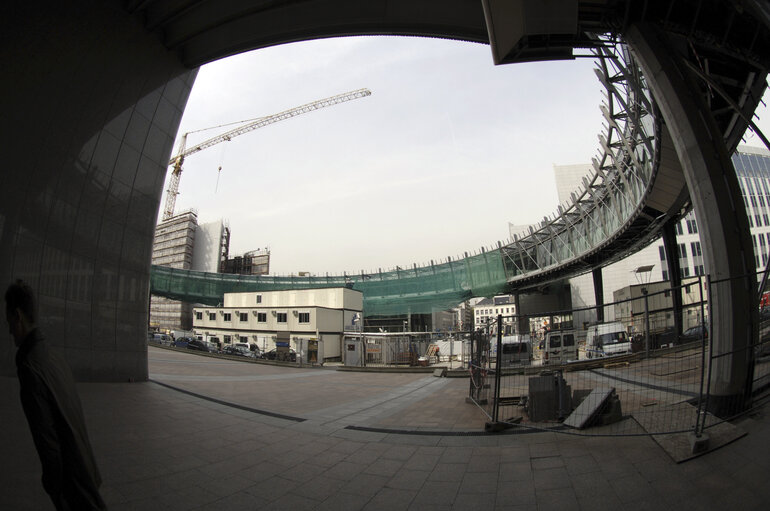 Fotografija 23: Ongoing construction works at the EP building in Brussels.