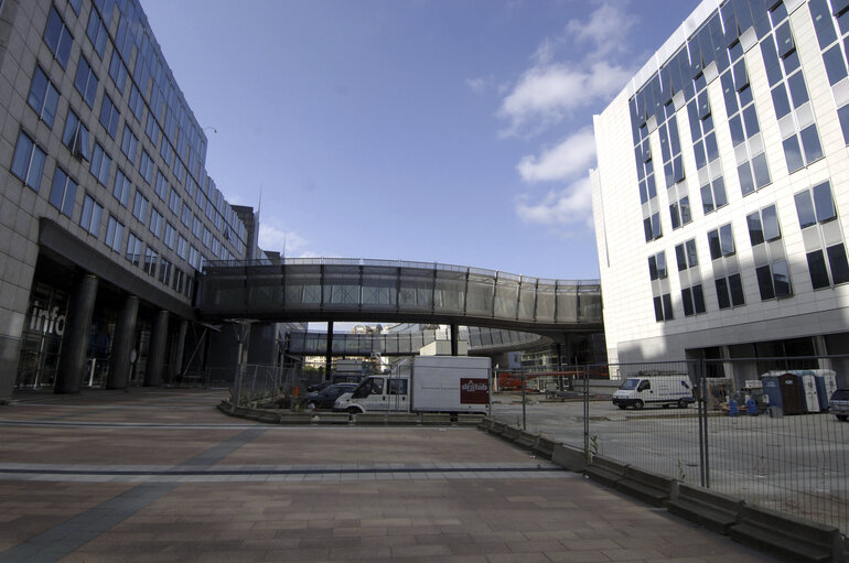 Fotografija 9: Ongoing construction works at the EP building in Brussels.