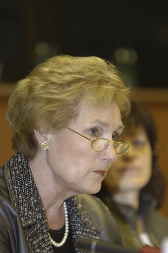 MEP Erna HENNICOT-SCHOEPGES attends a meeting in Brussels