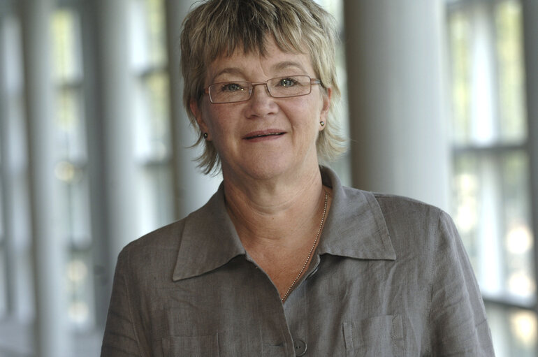 Portrait of MEP Ewa HEDKVIST PETERSEN in Strasbourg