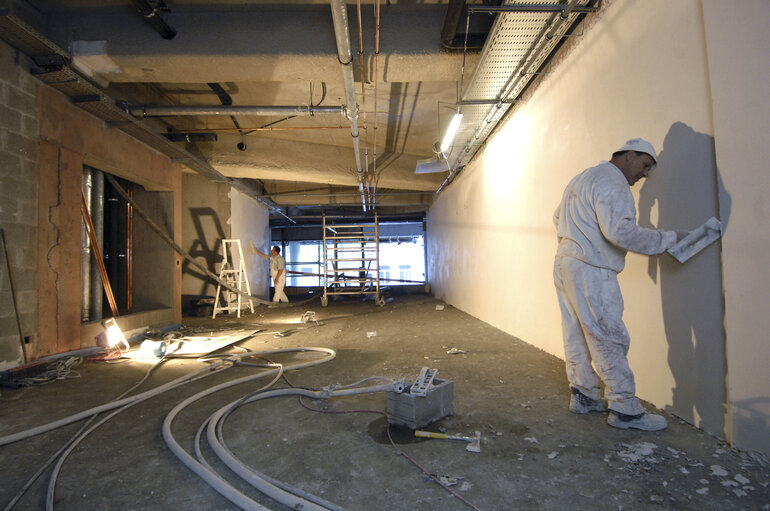 Nuotrauka 11: Ongoing construction works at the EP building in Brussels.