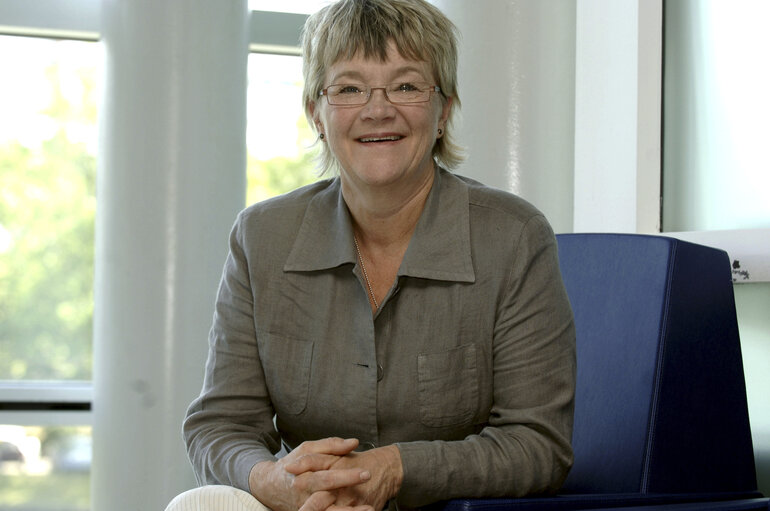 Portrait of MEP Ewa HEDKVIST PETERSEN in Strasbourg