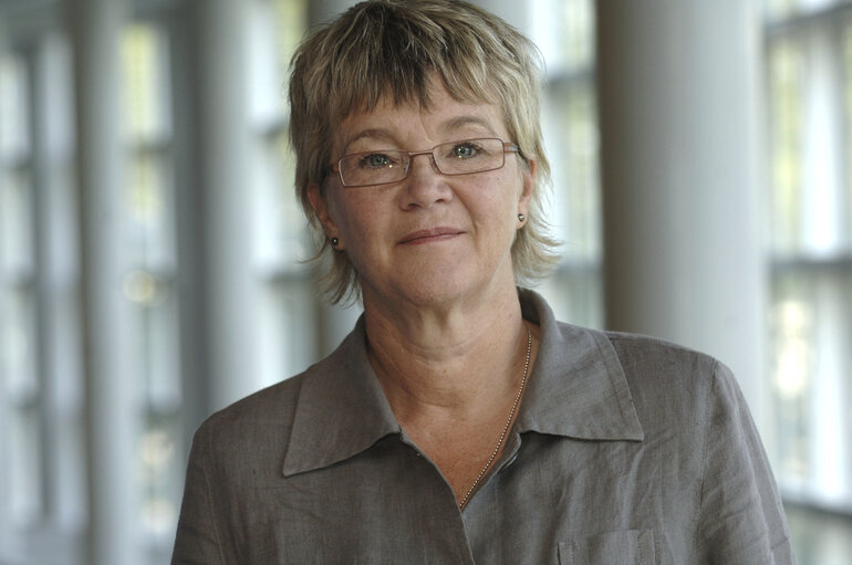 Portrait of MEP Ewa HEDKVIST PETERSEN in Strasbourg