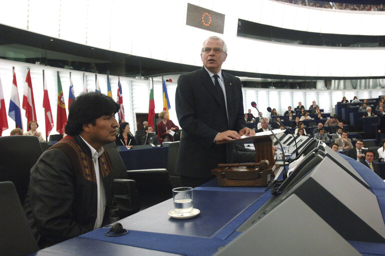 Fotogrāfija 24: Plenary session - Address by Juan Evo Morales Ayma, President of Bolivia