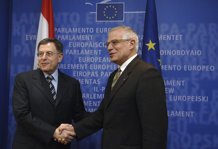 Fotografija 2: EP President receives Fouad SINIORA, Prime Minister of Lebanon, in Strasbourg