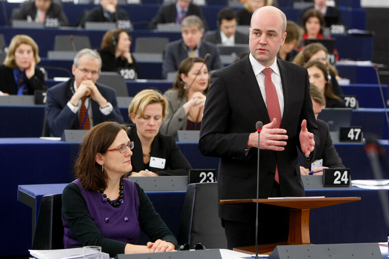 Foto 6: Plenary session - Outcome of the Swedish Presidency of the Council