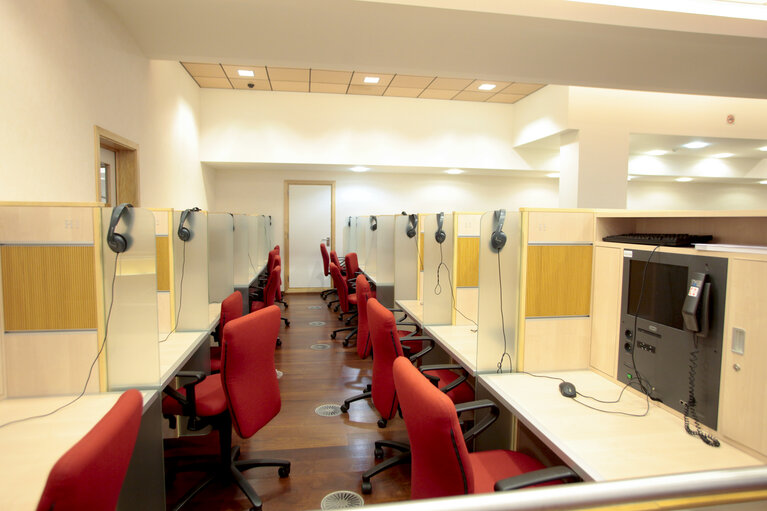 Pressroom of the European Parliament in Brussels