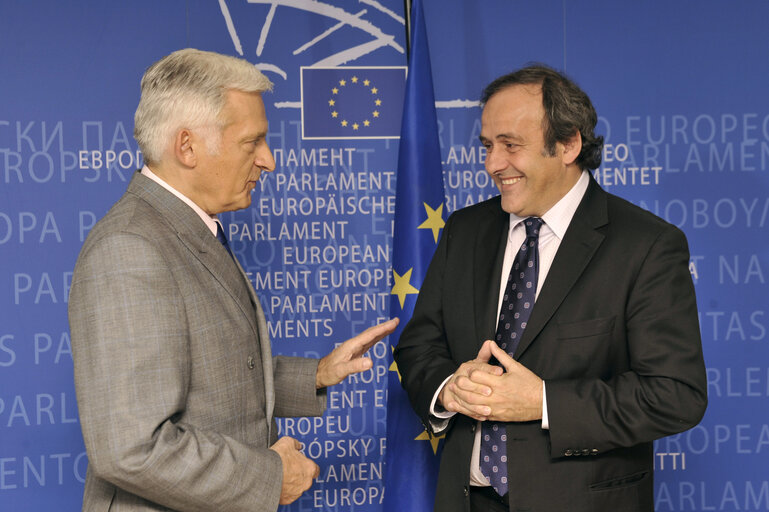 Photo 14 : EP President meets with UEFA President Michel PLATINI