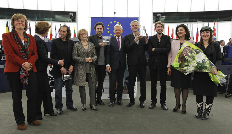 The 2011 Lux Film Prize is awarded to Les neiges du Kilimandjaro during a ceremony in Strasbourg