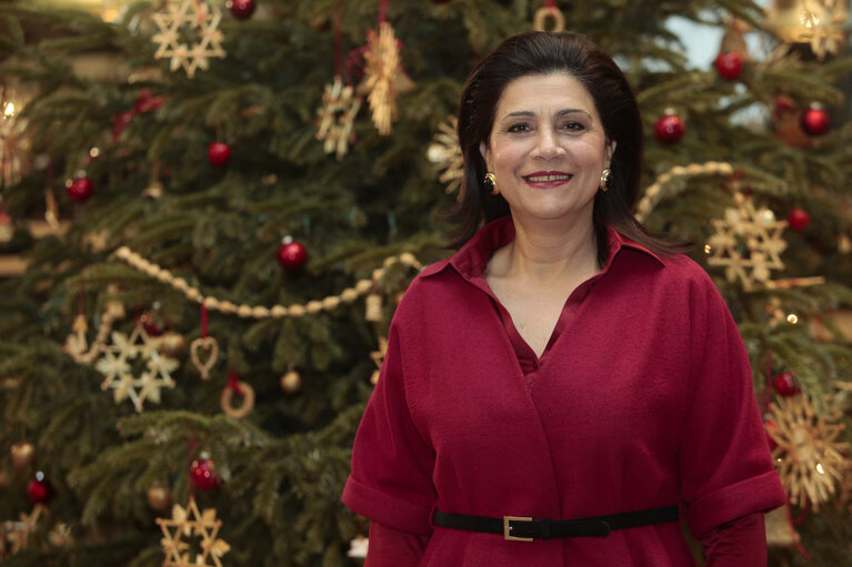 Zdjęcie 4: Portrait of MEP Rodi KRATSA-TSAGAROPOULOU in front of Christmas tree