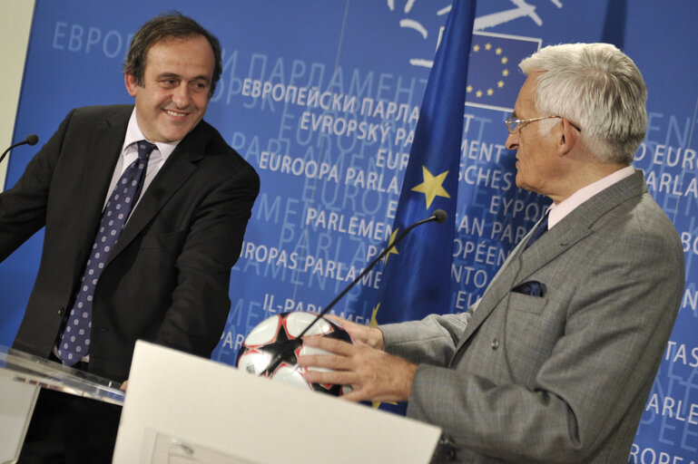 EP President meets with UEFA President Michel PLATINI