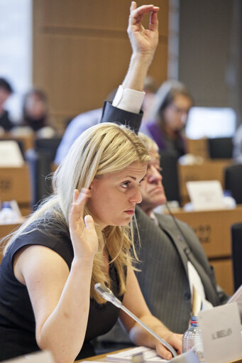 Fotografija 22: IMCO Committee meeting - votes on Online Gambling, Trade and investment barriers, EU